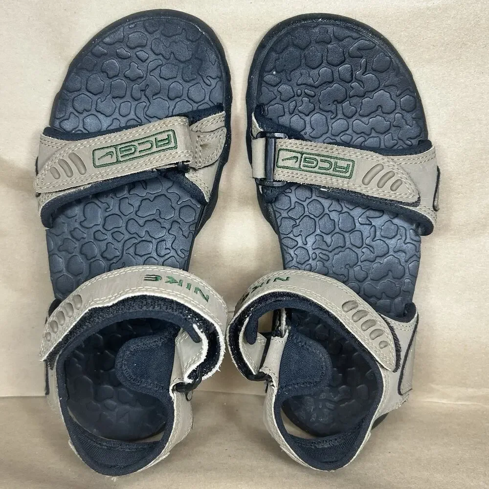 VIntage Nike ACG Wn Size‎ 7 Men Sz 8 Leather Hiking Sandal Hook Loop Open Toe